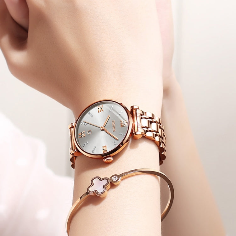 JIN SHI DUN 6533 Reloj Cuarzo Mujer Impermeable Elegante