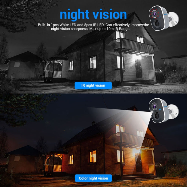 ESCAM G14 Cámara WiFi Vision Nocturna Full HD 1080P Reconocimiento AI