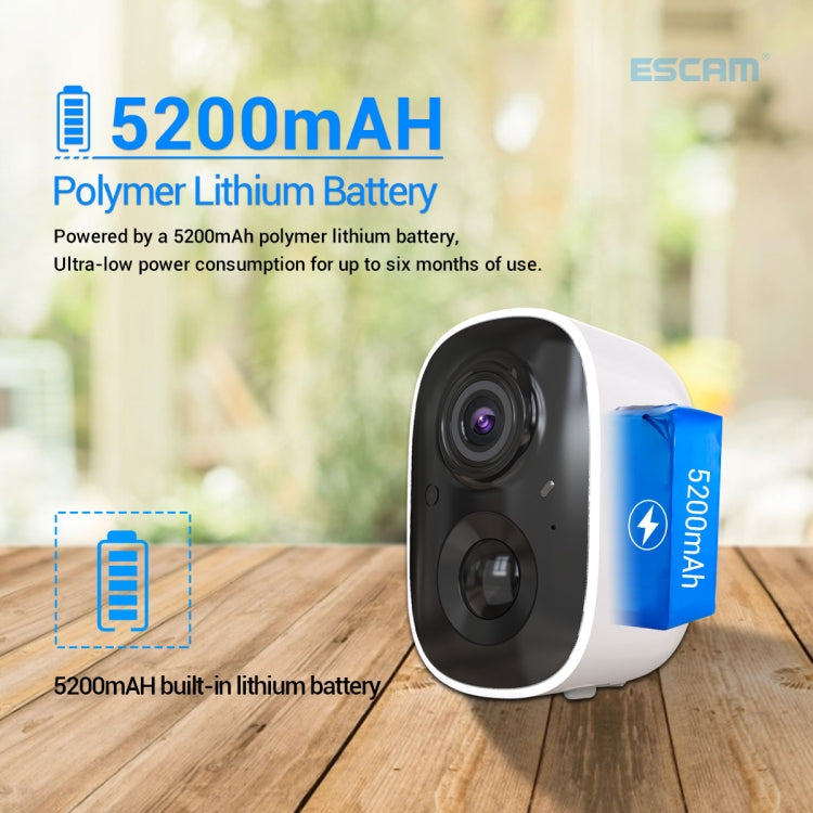 ESCAM G14 Cámara WiFi Vision Nocturna Full HD 1080P Reconocimiento AI