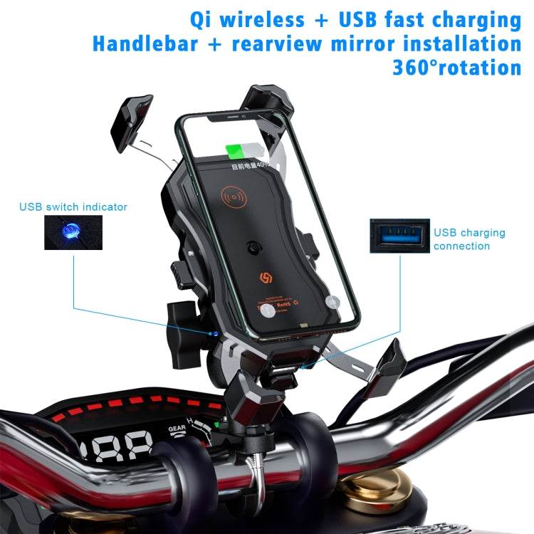 WUPP CS-1288A1 Soporte Coche Universal Carga Inalámbrica 10W Para Teléfono