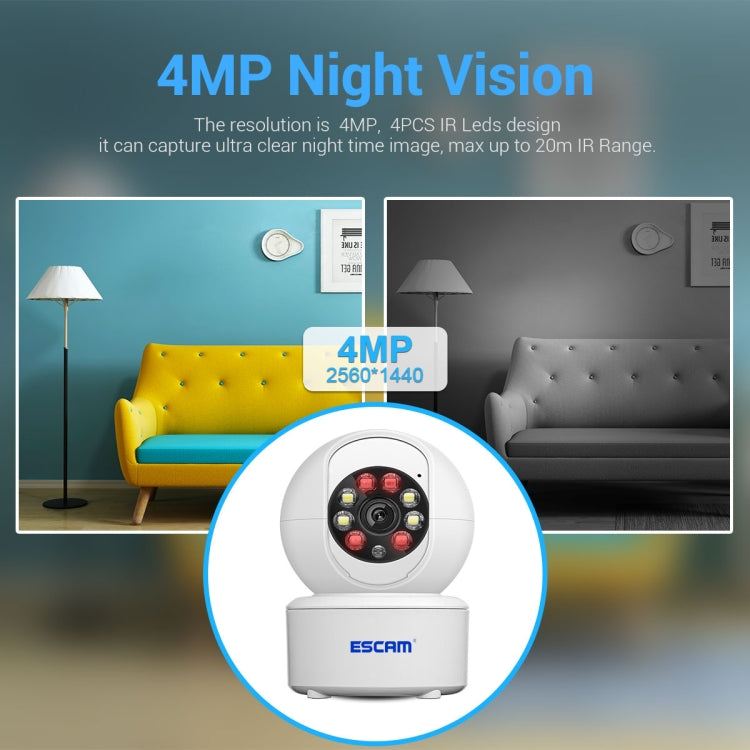 ESCAM QF005 Cámara Pan Tilt WiFi Visión Nocturna Interior