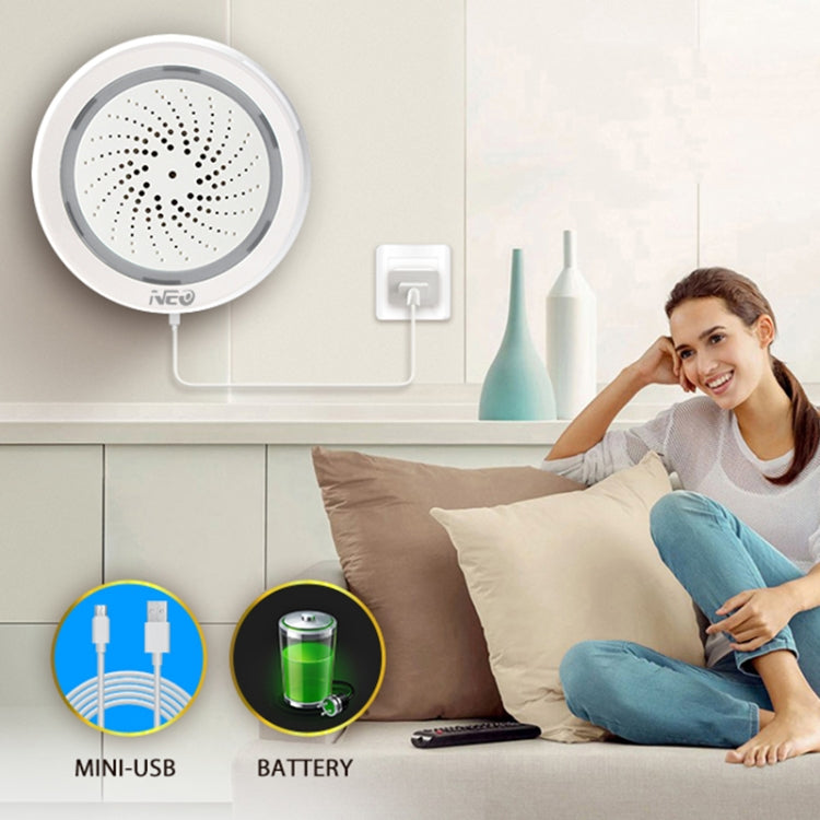 NEO NAS-AB02WT Alarma de Sirena USB WiFi Sensor Temperatura para Hogar
