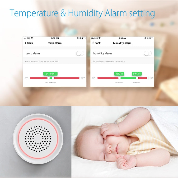 NEO NAS-AB03WT Alarma USB WiFi Con Sensor de Temperatura