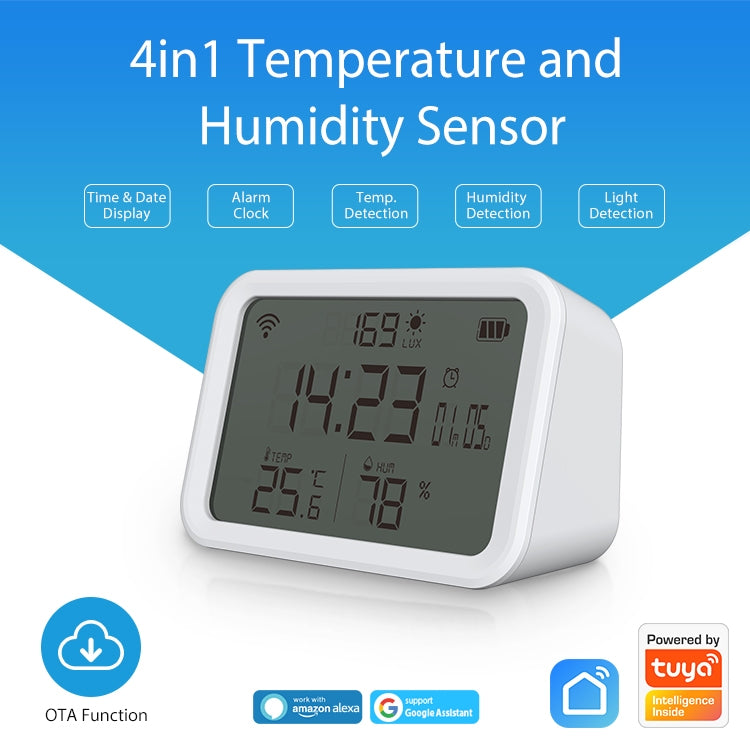 NEO NAS-CW01W Sensor WiFi 4 En 1 Temperatura Hogar Pro