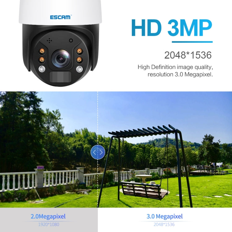 ESCAM QF624 Cámara IP 1080P WiFi IP66 Con Panel Solar Resistente