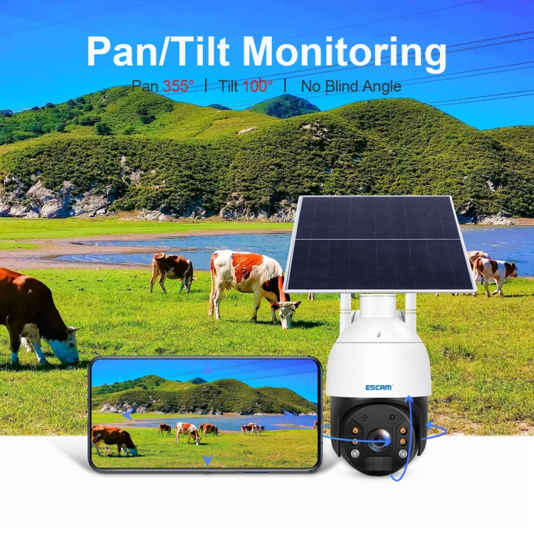 ESCAM QF624 Cámara IP 1080P WiFi IP66 Con Panel Solar Resistente