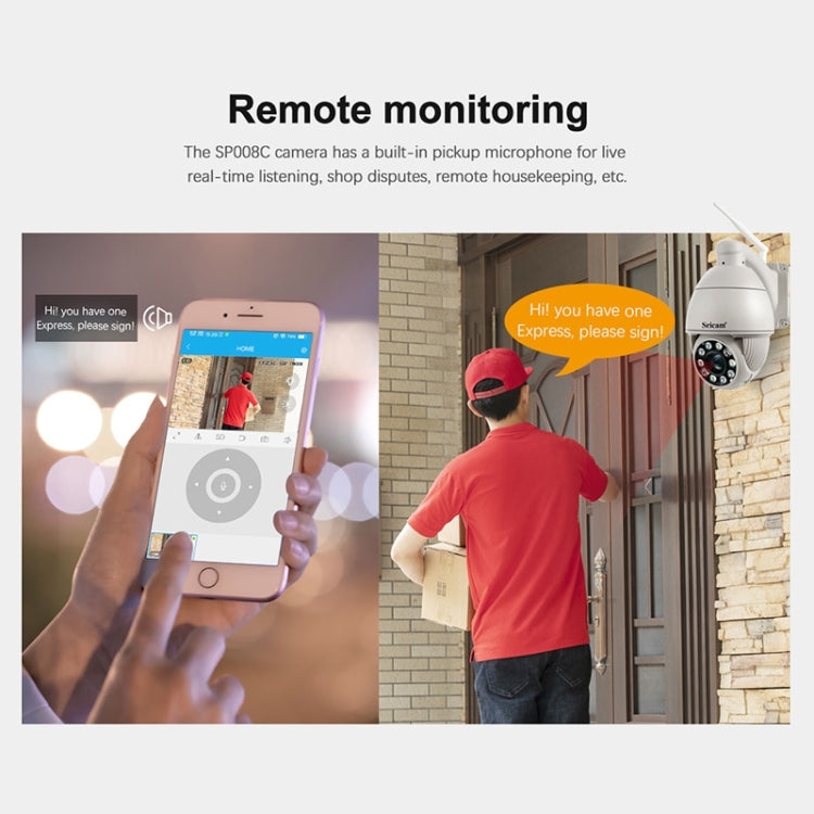 Sricam SP008C Cámara CCTV IP66 WiFi 5MP 10x Zoom Exterior