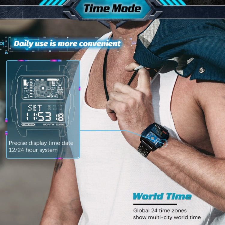 North Edge CyberTank Reloj Inteligente Correa Acero