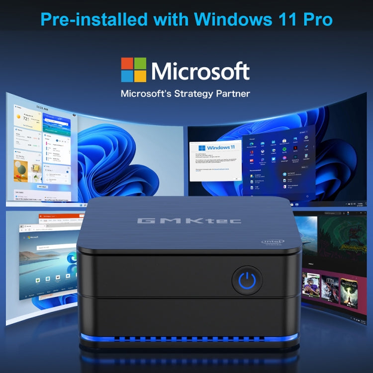 GMK KB7 Mini PC Windows 11 Pro 16GB+512GB Intel N6005 WiFi