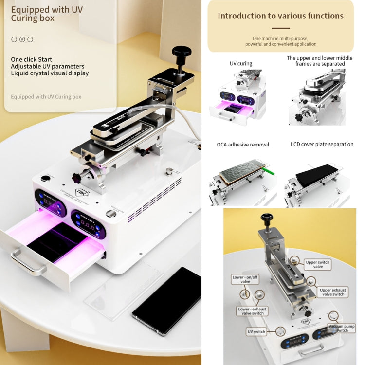 TBK 258S Máquina Desmontaje Curado UV Multifunción Plus