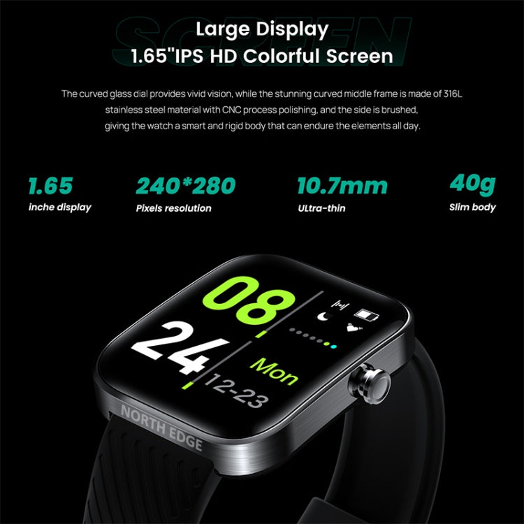 North Edge NHC Reloj Inteligente ECG Monitoreo Salud