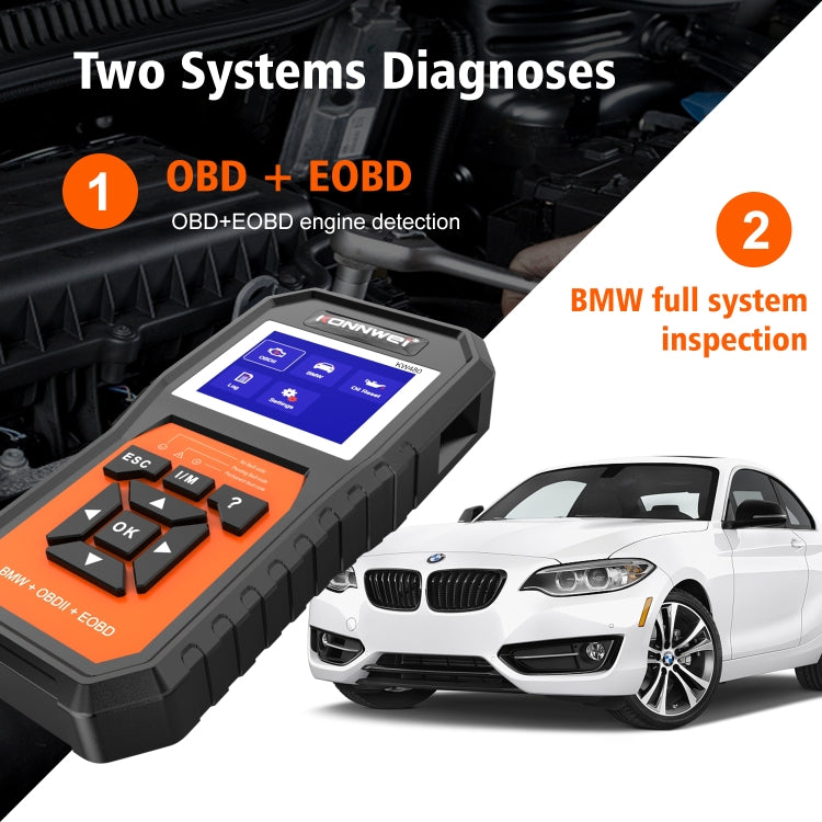 KONNWEI KW 480 OBD2 Diagnóstico Vehicular Pantalla 2.8