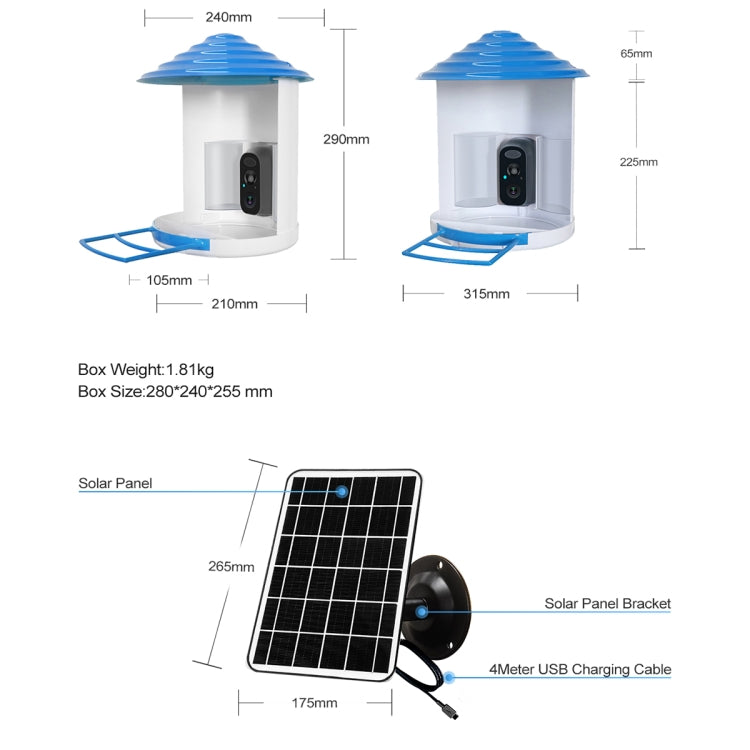 Escam PT389 Cámara De Seguridad 2MP Con AI Reconocimiento De Aves WiFi