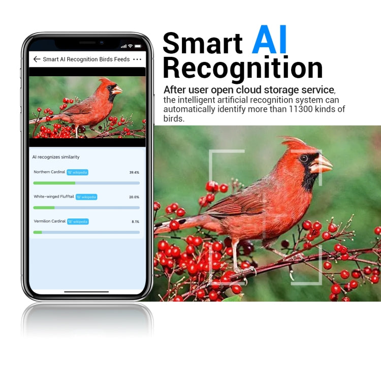 Escam PT389 Cámara De Seguridad 2MP Con AI Reconocimiento De Aves WiFi