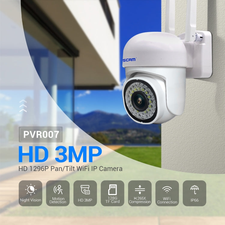 Escam PVR007 Camara de Seguridad Visión Nocturna Color WiFi