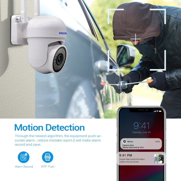 Escam PVR007 Camara de Seguridad Visión Nocturna Color WiFi