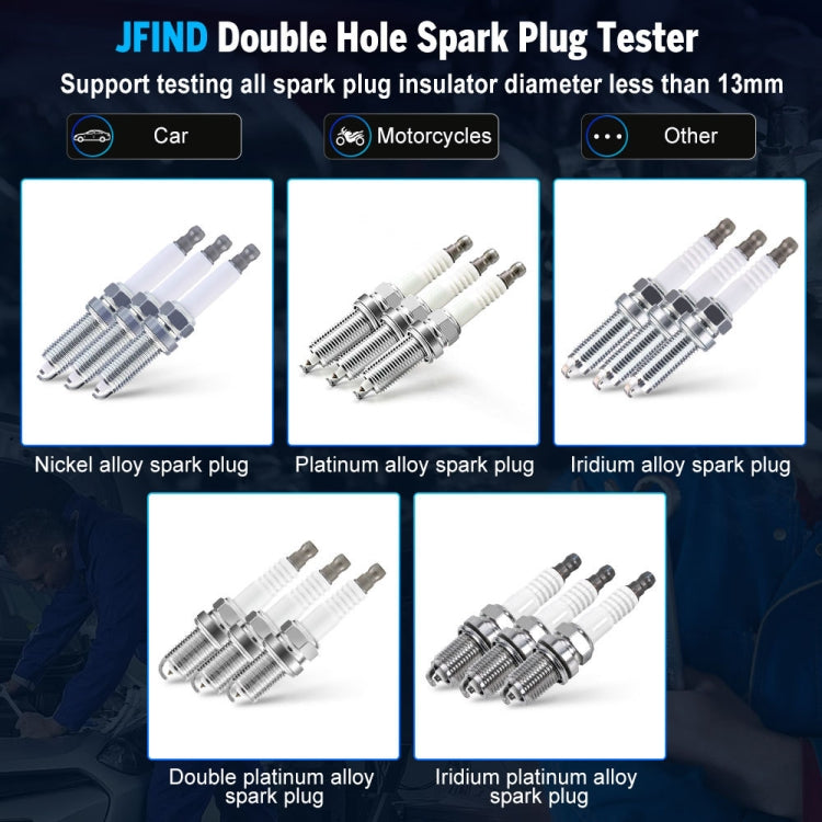 JFIND JF109 Probador De Bujías De Doble Orificio Para Auto