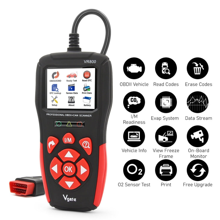 Vgate VR800 OBD2 Escáner Diagnóstico Lectura de Datos En Vivo