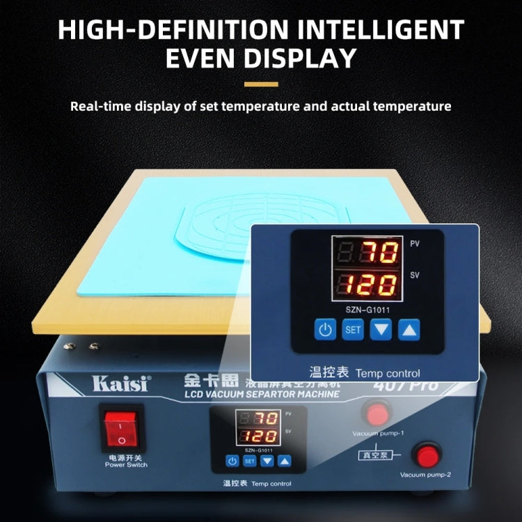 Kaisi 407 Pro Separadora De Pantallas LCD Con Bomba De Vacío Doble 18 Pulgadas
