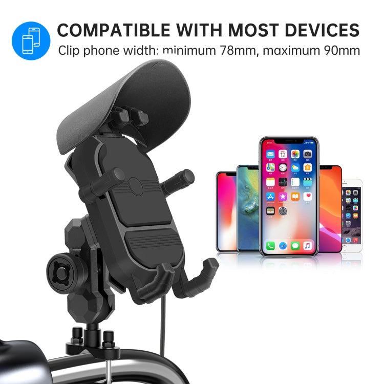 WUPP CS-1848B2 Soporte de Teléfono para Motocicleta 15W