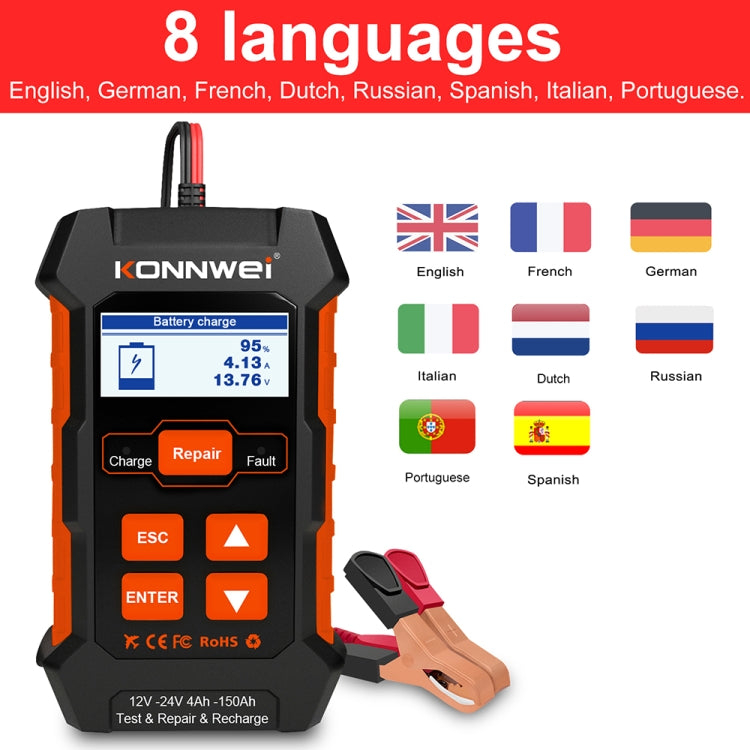KONNWEI KW520 Probador de batería 3 en 1 detección de salud