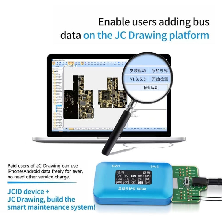 JCID Rbox Bus Analyzer Analizador De Señal Para iPhone Y Android