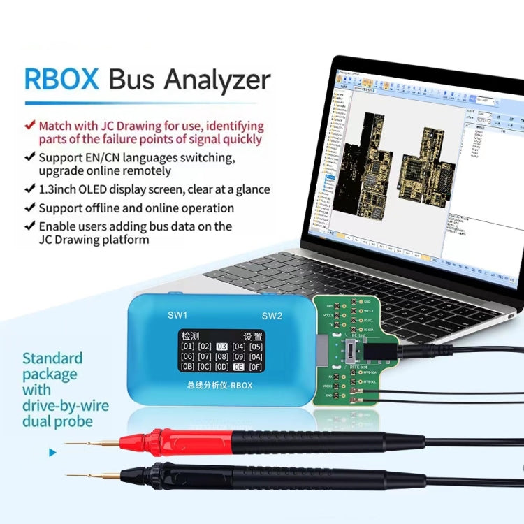 JCID Rbox Bus Analyzer Analizador De Señal Para iPhone Y Android