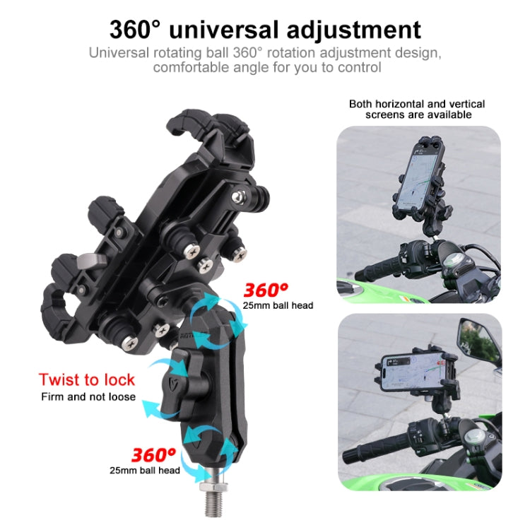MOTOSLG Cangrejo Soporte Teléfono Motocicleta 360 Grados