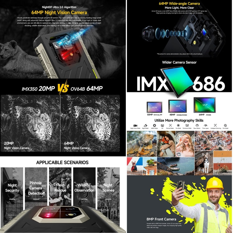 Ulefone Armor 22 Teléfono Resistente IP68 8GB+128GB NFC 4G by Ulefone