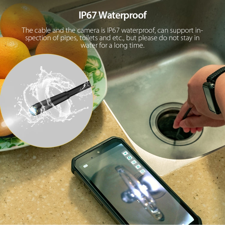 Ulefone Endoscopio E1 2m IP67 con Cámara 720p 3 en 1