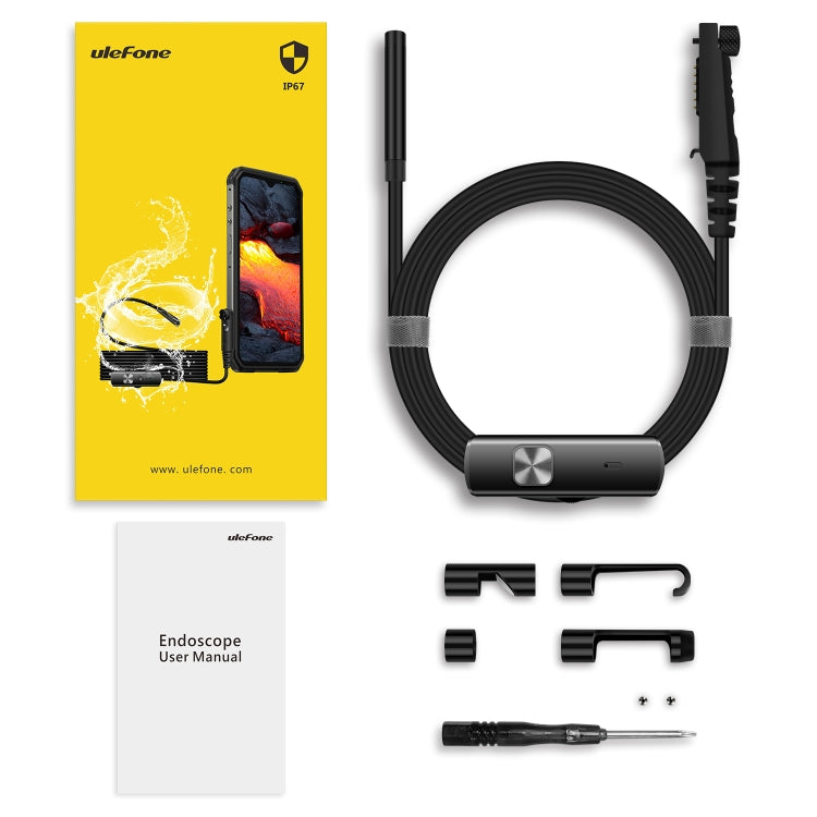 Ulefone Endoscopio E1 2m IP67 con Cámara 720p 3 en 1
