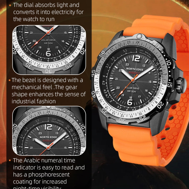North Edge Evoque2 Reloj Deportivo Carga Solar Impermeable