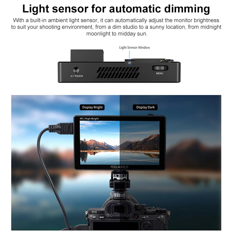 FEELWORLD LUT5E Monitor De Campo 5,5 1600nit Tactil