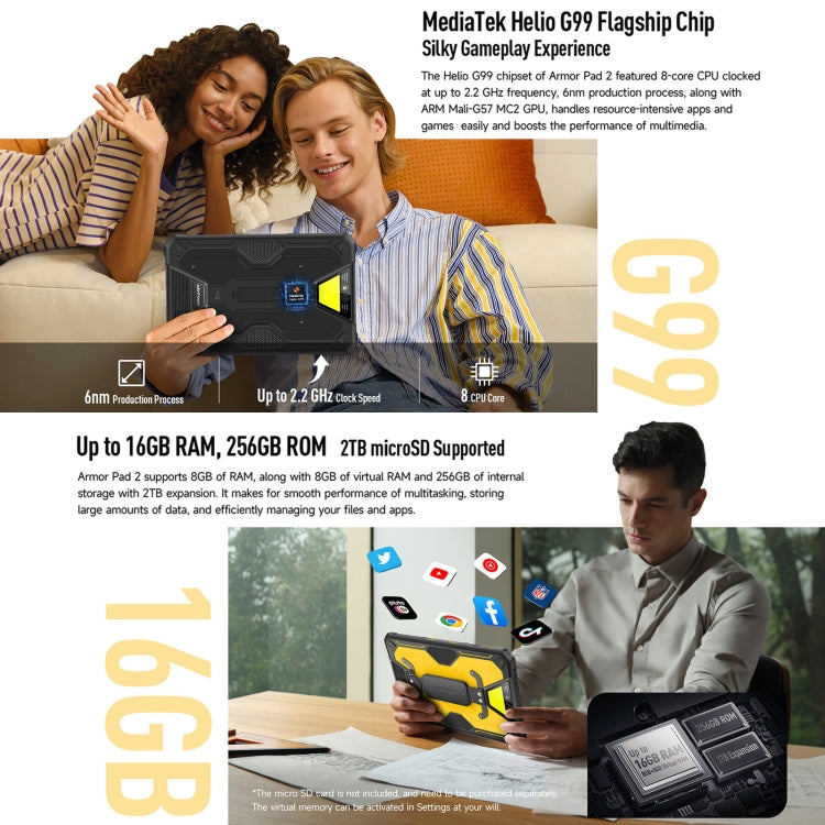 Ulefone Armor Pad 2 Tableta 11 Pulgadas 16GB+256GB 4G by Ulefone