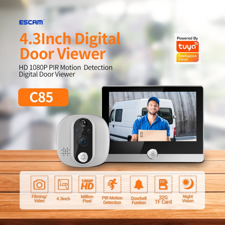 ESCAM C85 Visor Puerta Inteligente 4,3 Pulgadas WiFi