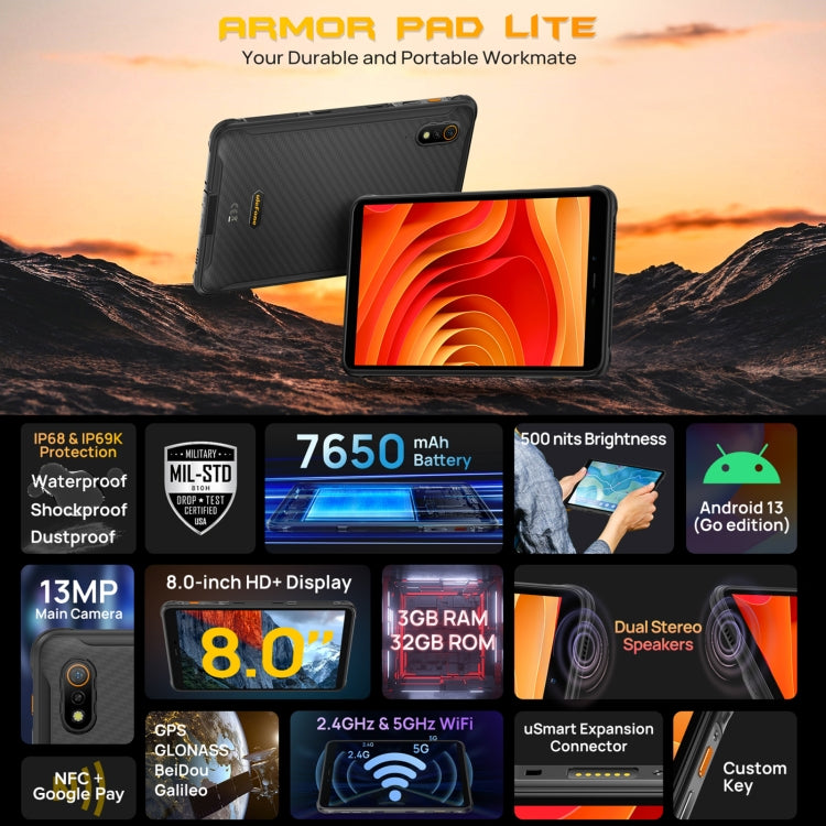 Ulefone Armor Pad Lite Tablet 3GB+32GB 8.0in Resistente by Ulefone