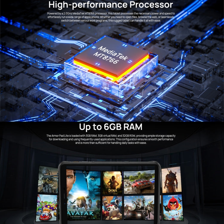 Ulefone Armor Pad Lite Tablet 3GB+32GB 8.0in Resistente by Ulefone