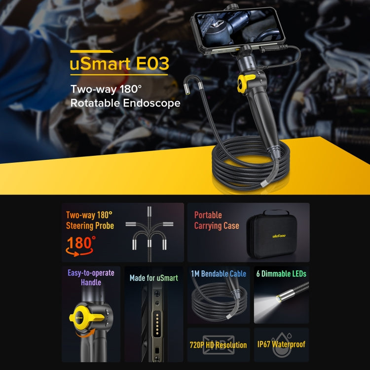 Ulefone uSmart E03 Endoscopio IP67 1MP para Armor 24/21/19