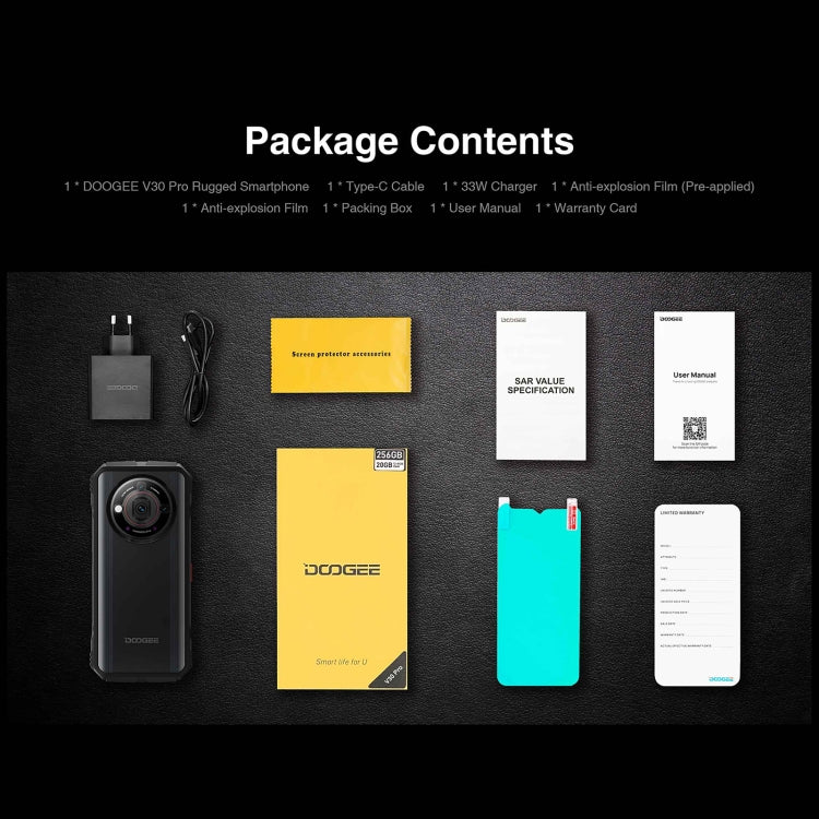 DOOGEE V30 Pro, Cámara de 200MP, Huella Digital Lateral, Batería de 10800mAh, 6.58 pulgadas Android 13 Dimensity 7050 Octa Core, Red: 5G, OTG, NFC, Soporte Google Pay, 12GB+512GB