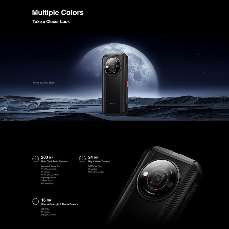 DOOGEE V30 Pro, Cámara de 200MP, Huella Digital Lateral, Batería de 10800mAh, 6.58 pulgadas Android 13 Dimensity 7050 Octa Core, Red: 5G, OTG, NFC, Soporte Google Pay, 12GB+512GB