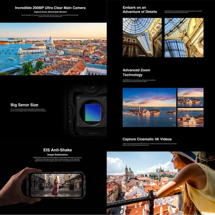 DOOGEE V30 Pro, Cámara de 200MP, Huella Digital Lateral, Batería de 10800mAh, 6.58 pulgadas Android 13 Dimensity 7050 Octa Core, Red: 5G, OTG, NFC, Soporte Google Pay, 12GB+512GB