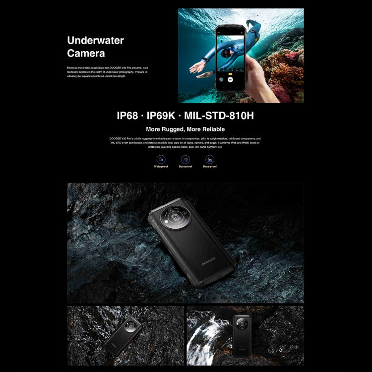 DOOGEE V30 Pro, Cámara de 200MP, Huella Digital Lateral, Batería de 10800mAh, 6.58 pulgadas Android 13 Dimensity 7050 Octa Core, Red: 5G, OTG, NFC, Soporte Google Pay, 12GB+512GB