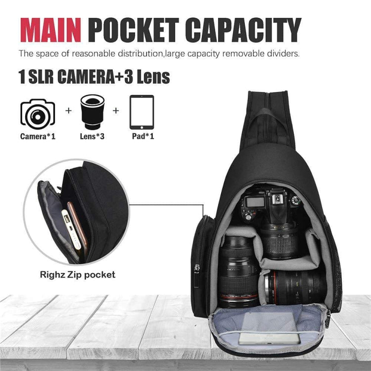 Cwatcun D17 Mochila Bandolera para Cámara Gran Capacidad