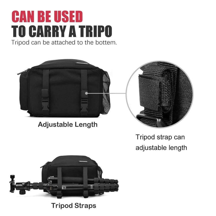 Cwatcun D17 Mochila Bandolera para Cámara Gran Capacidad