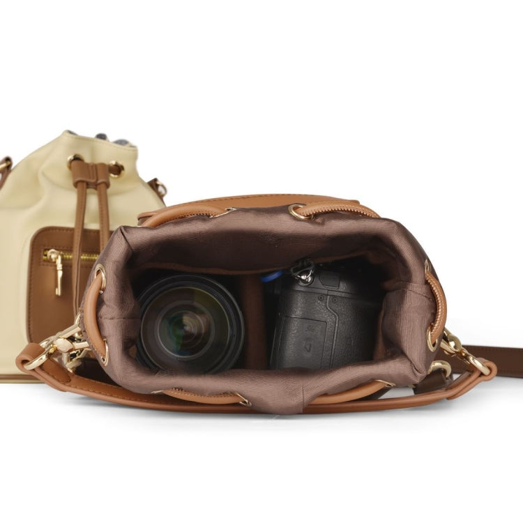 Cwatcun D82 Bolsa Para Cámara PU Cordón Diseño Moderno