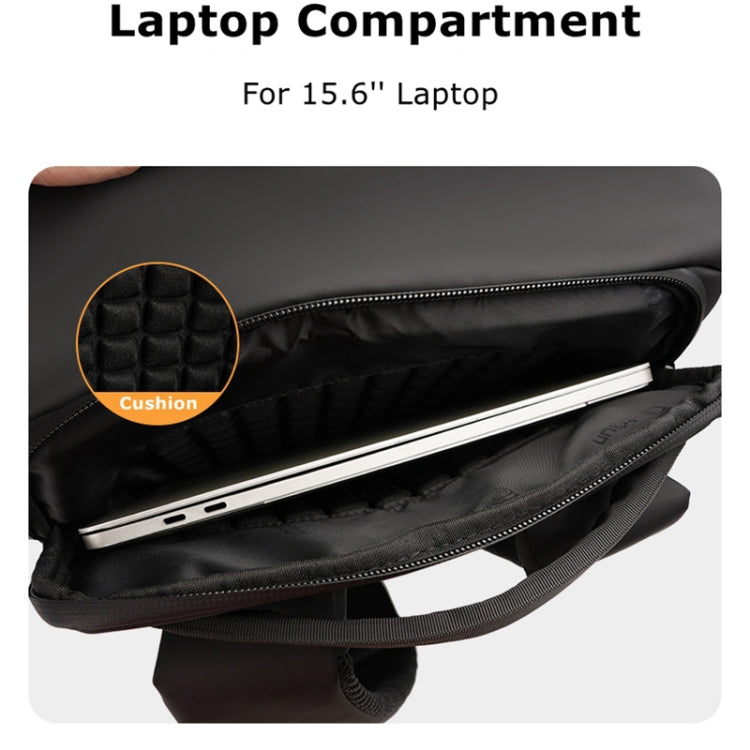 Cwatcun D89 Mochila Para Cámara Cuero Impermeable Portátil 15.6