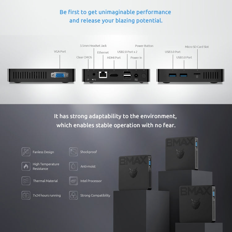 BMAX B1 Pro Mini PC 8GB+128GB Incluye Soporte 4K HDMI VGA