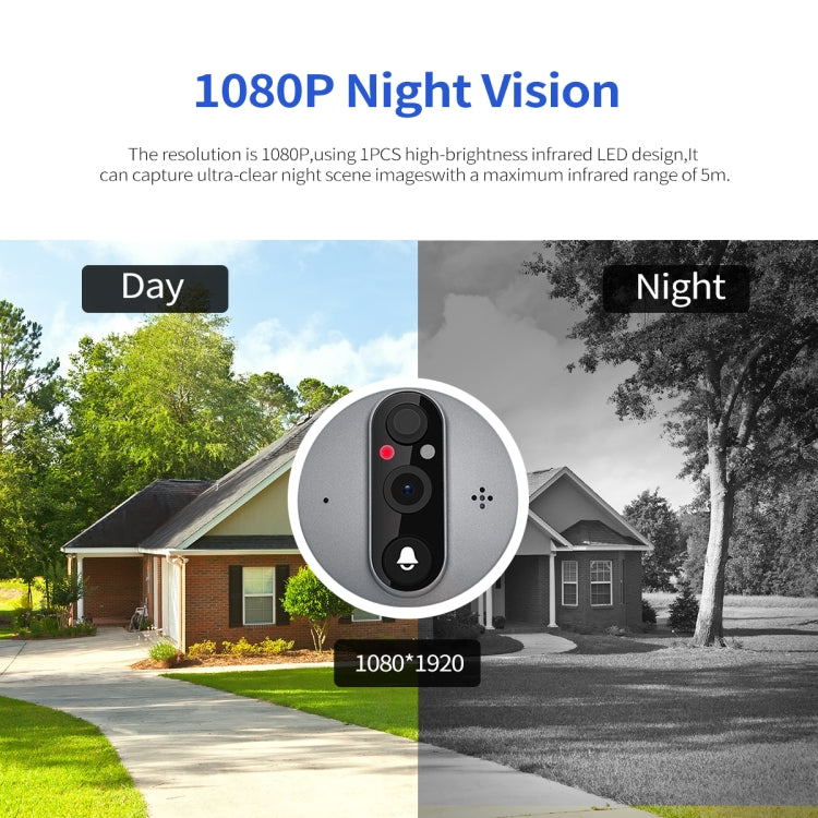ESCAM C87 Visor Puerta Digital 1080P WiFi Videoportero