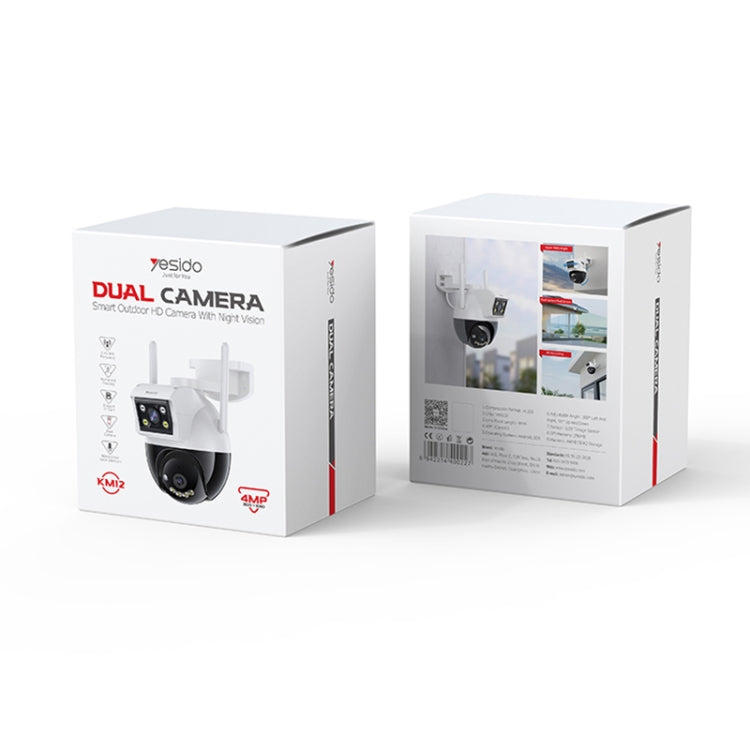 Yesido KM12 Cámara HD 2.0MP 1080P Doble Lente WiFi