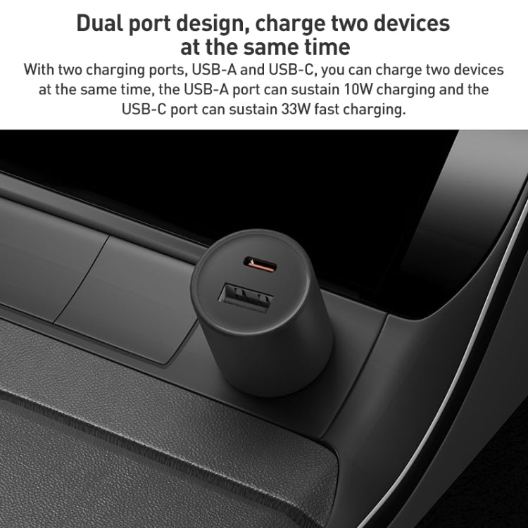 Xiaomi 43W Cargador de Coche USB C Carga Rápida 33W